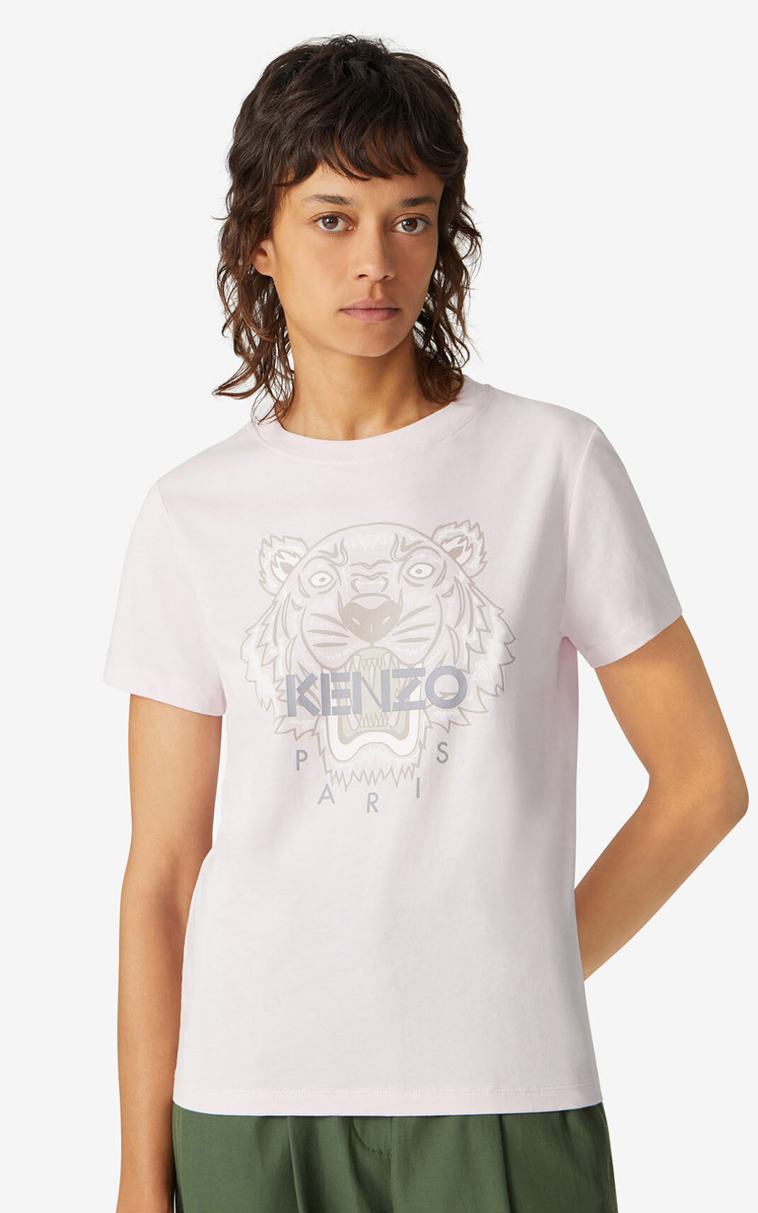 Camisetas Kenzo Tiger Mujer Rosas - SKU.0570028